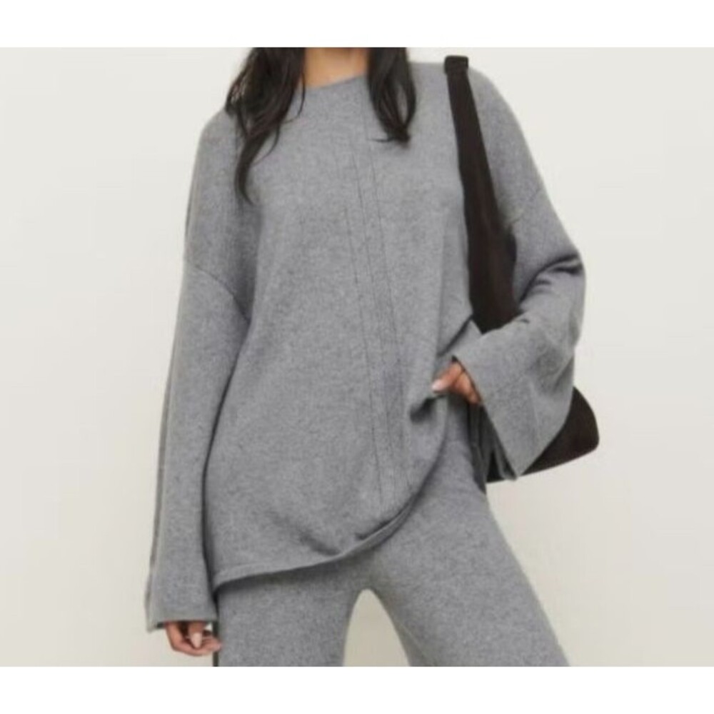 REFORMATION x Kacey Musgraves Silver Lining Cashmere Sweater Gray L Minimalist